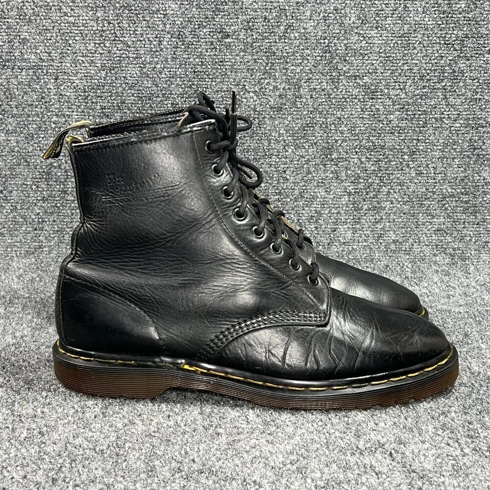Dr.‎ Martens 1460 Ben Boots Mens Sz 10 Black Smooth Leather Made In England Lace